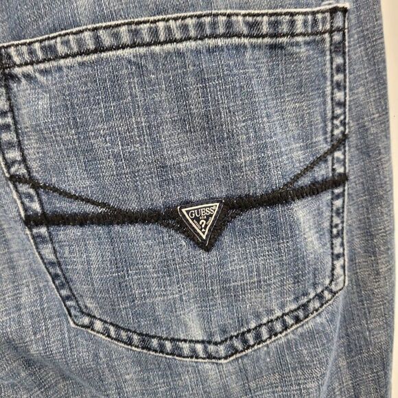 Vintage Guess Jeans Los Angeles 1981 Relaxed Straight Rowland Fit Whiskered 36W - Picture 4 of 12
